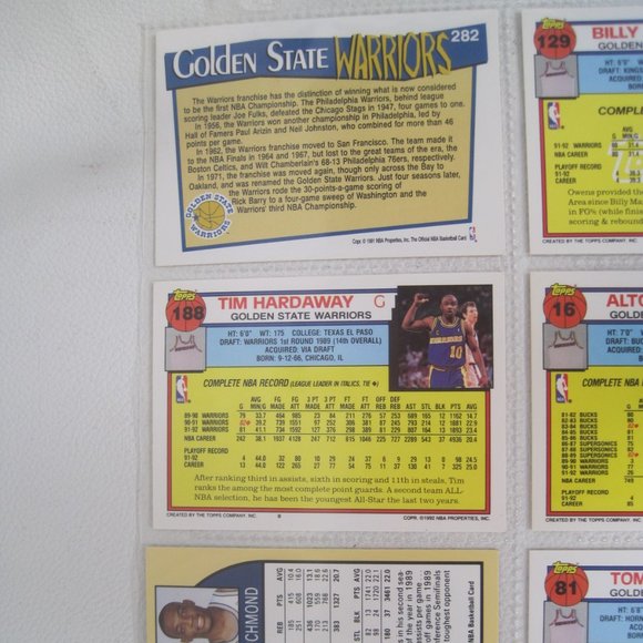 Golden State Warriors Lot Of 6 NBA Player Cards - Picture 5 of 6